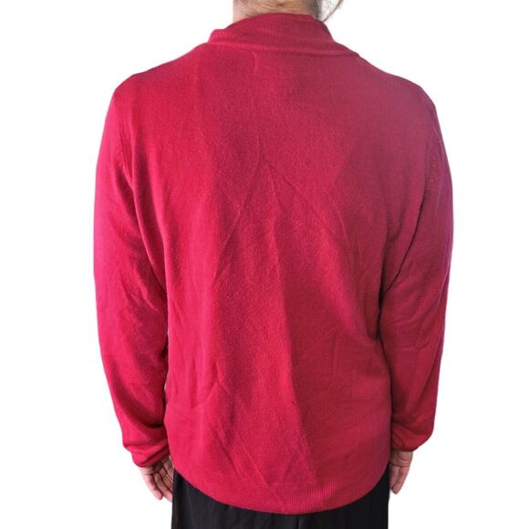 NWT Sag Harbor Fuzzy Knit Sweater XL Hot Pink Magenta Soft Cozy Cottagecore - Picture 4 of 12